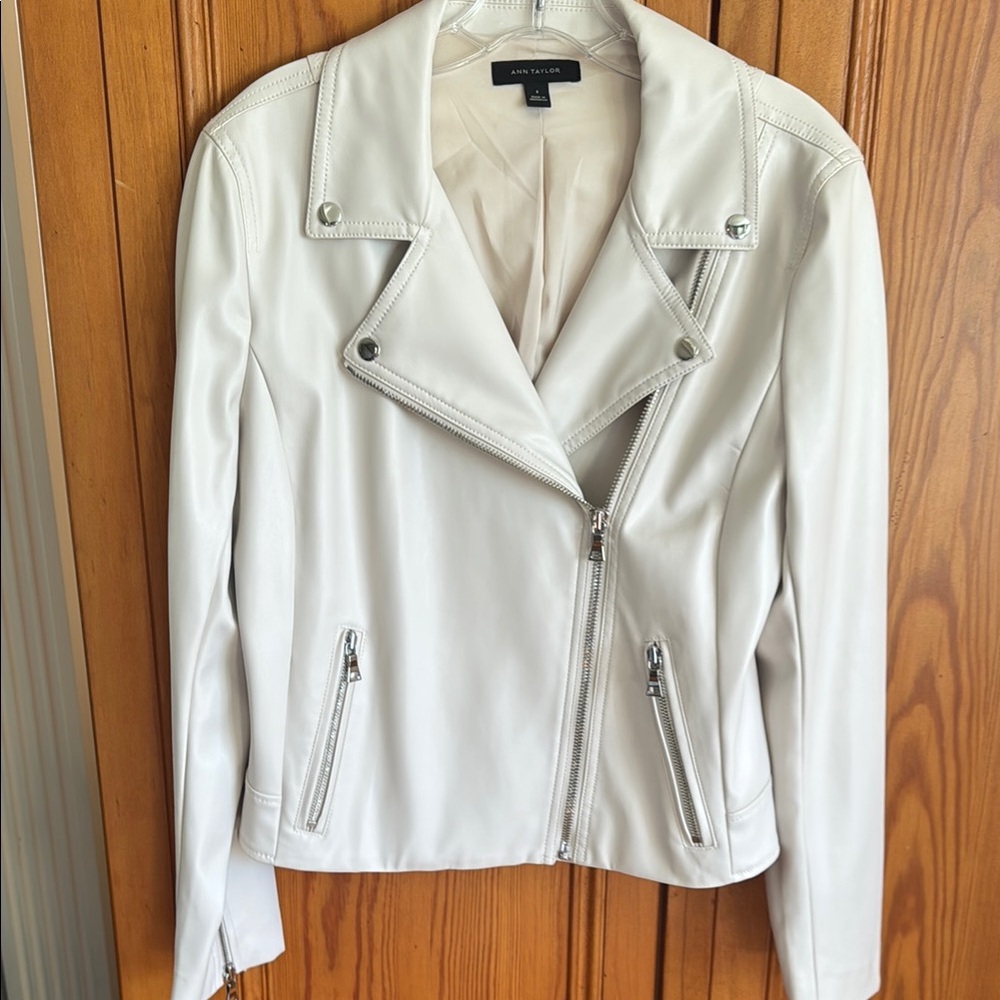 Ann Taylor Faux Leather Moto Jacket
